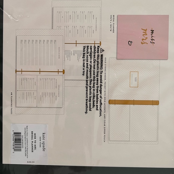 Kate spade bridal book. Stock pics show it being pink but it is white. - Picture 2 of 6